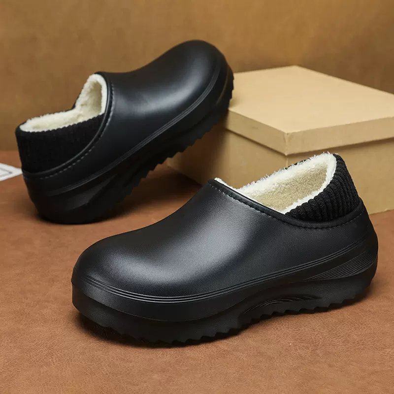 防水情侣棉拖鞋男款居家拖鞋女包头软底防滑踩屎感加厚保暖秋冬季