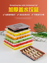 一次性饺子盒塑料冻水饺盒加厚带盖20分格商用餐盒外卖打包盒托盘