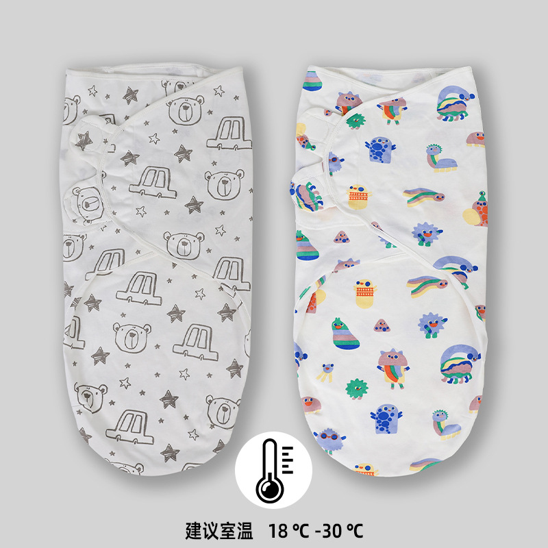 Edredón de algodón puro Four Seasons universal anti-kick toalla edredón anti-shock Toalla de pañales para bebés recién nacidos saco de dormir para bebés