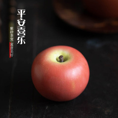 Yixing Original Mine Purple Clay Apple Teapot Ornament Fine Quality Peace-Building Fruit Teapot Small Tea Toy Decorative Craftsmanship