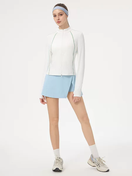 2026 Autumn/Winter New Golf Women's Long-Sleeve Perforated Slimming Sports and Leisure Tennis Skirt Set