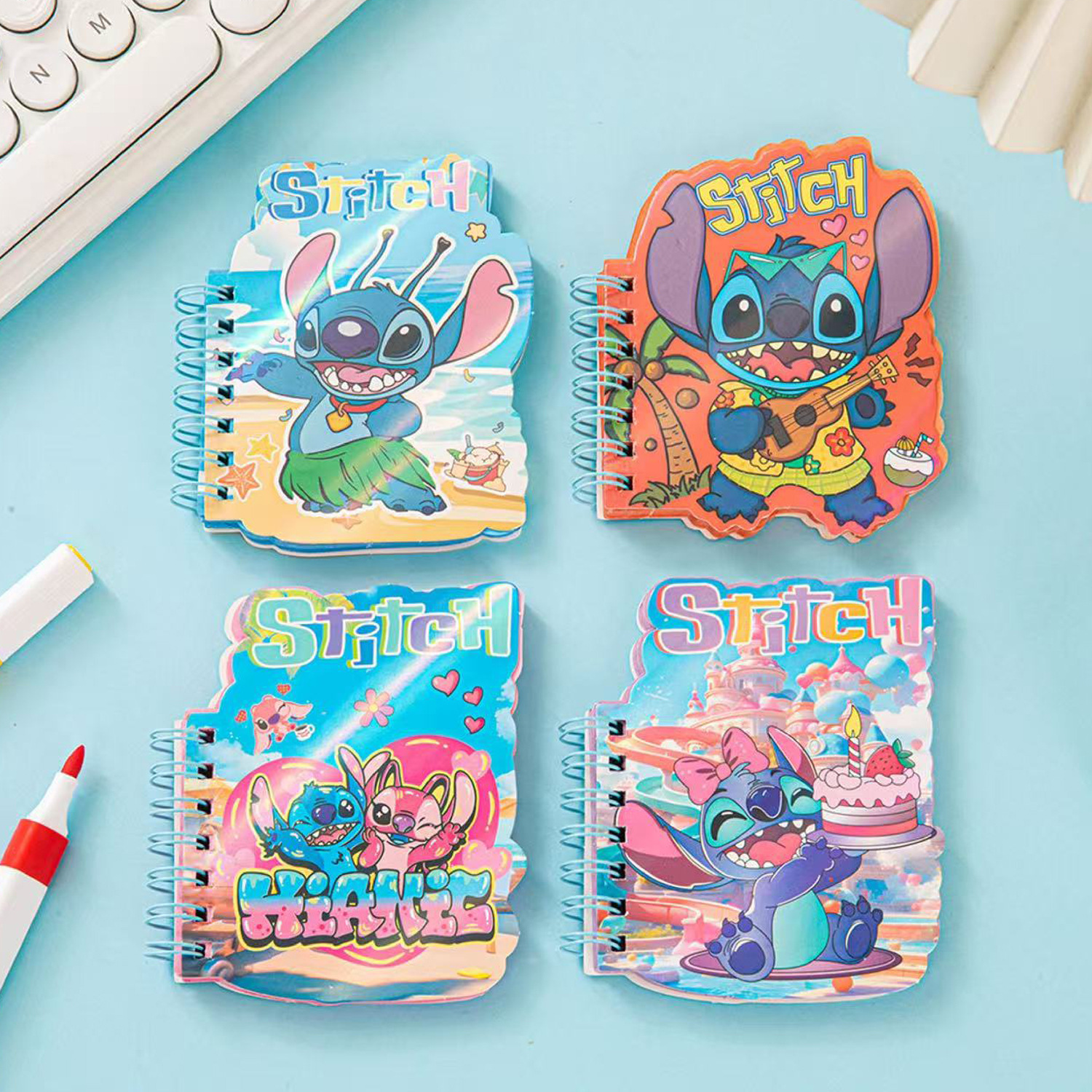 Caricatura Kitty A7 bobina de forma especial esta creativa Sanrio línea horizontal página de color cuaderno de mano fuente de cuaderno de estudiantes