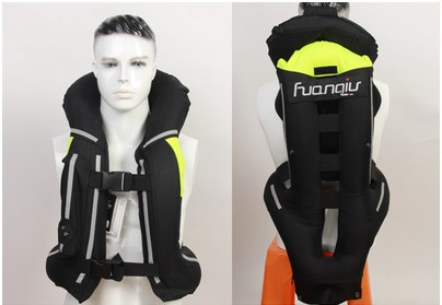 Nuevo tipo de motocicleta airbag chaleco de equipo de carreras ropa de cabina inflable anti-caída chaleco reflectante de seguridad