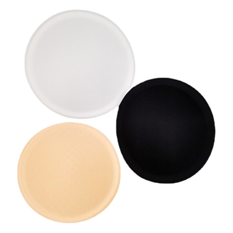 Round Thin Bra Pads for Yoga Wear, Swimwear, Sports, Invisible Seamless Molded Cup Inserts, Three-Dimensional Molded Cups