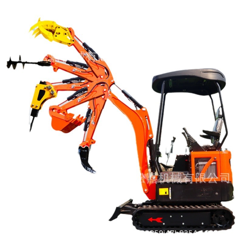 Mini excavadora doméstica mini excavadora ingeniería agrícola multifuncional 20 gancho micro mini gancho