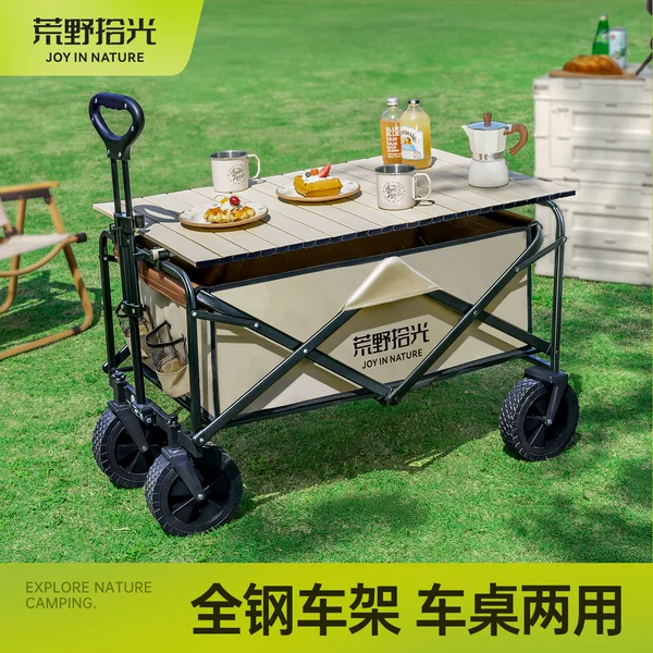 Special Handcart for Street Vending, Camping Cart, Outdoor Foldable Camping Cart, Large Cart for Outings, Children Can Lie down