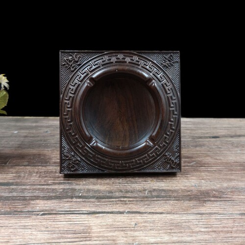 Ebony monolithic ashtray, rosewood wooden square ashtray, creative home handicraft furnishings, LOGO can be added