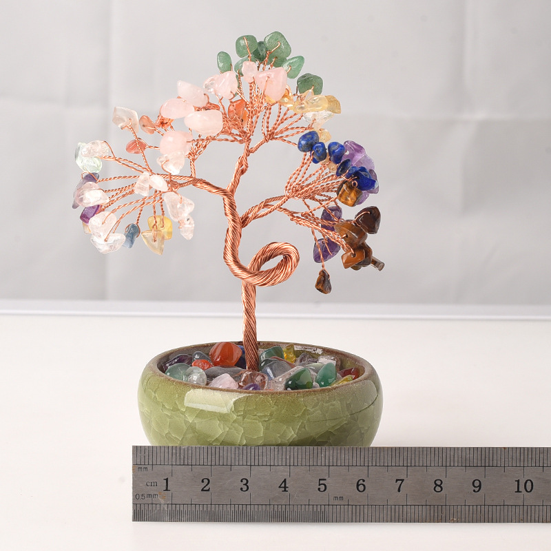 Crystal Tea Cup Classification 1 Piece Quantity Luxurious Life Tree Crystal Amethyst Ornaments Artificial Decorations