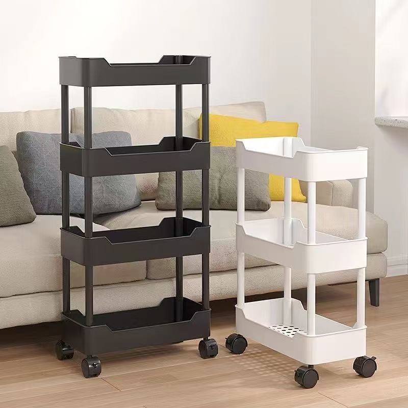 Estante de almacenamiento de carro pequeño sala de estar cocina doméstica piso de piso dormitorio multicapa snack móvil almacenamiento de almacenamiento de baño
