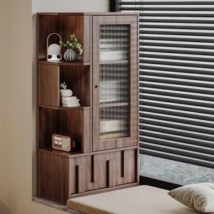 Bay Window Cabinet Storage Cabinet Solid Wood Storage Cabinet Balcony Bookcase Storage Cabinet Storage Rack Bedroom Corner Cabinet Balcony Cabinet