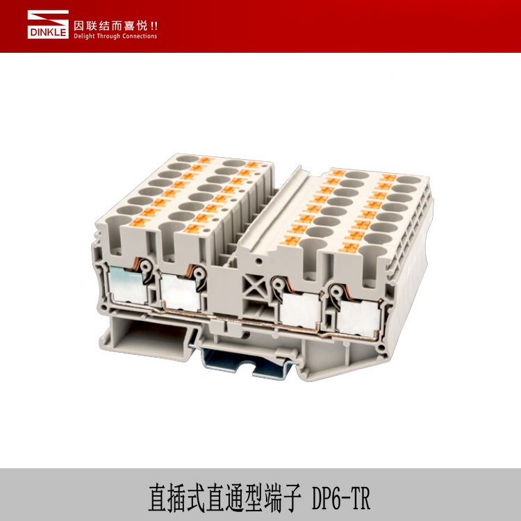 DINKLE町洋电气 直插式直通型端子 DP6-TR 二进二出