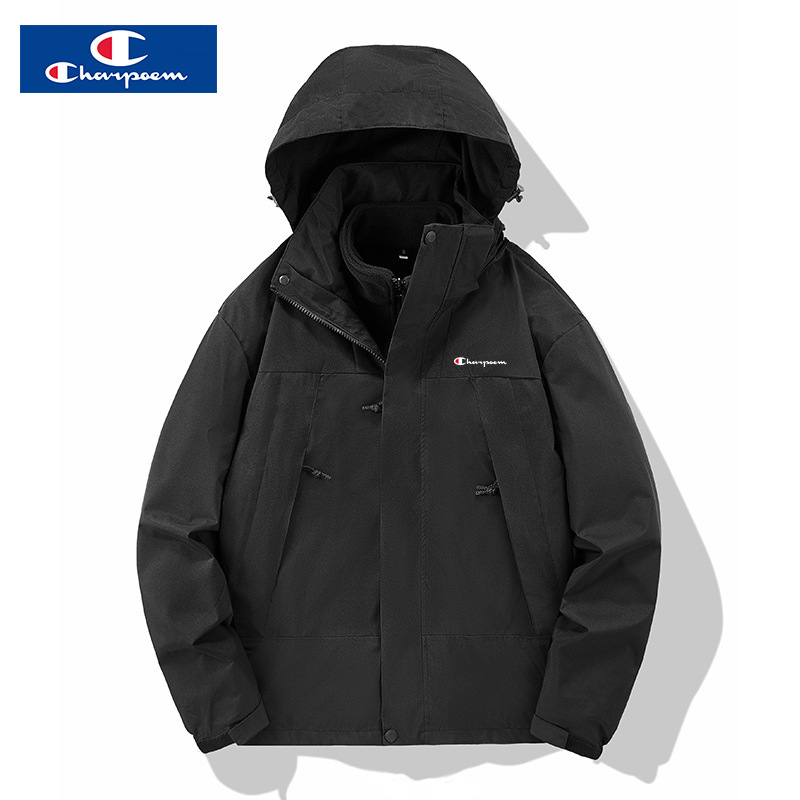 Champion graffiti jacket 2024 spring and autumn fashion brand three-in-one sports windproof outdoor couple jacket men's jacket