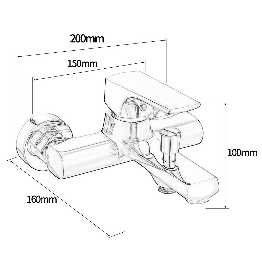 Shower mixing valve, shower head, bath set, bathroom, bathtub, water heater three-in-one, cold and hot constant temperature details Picture