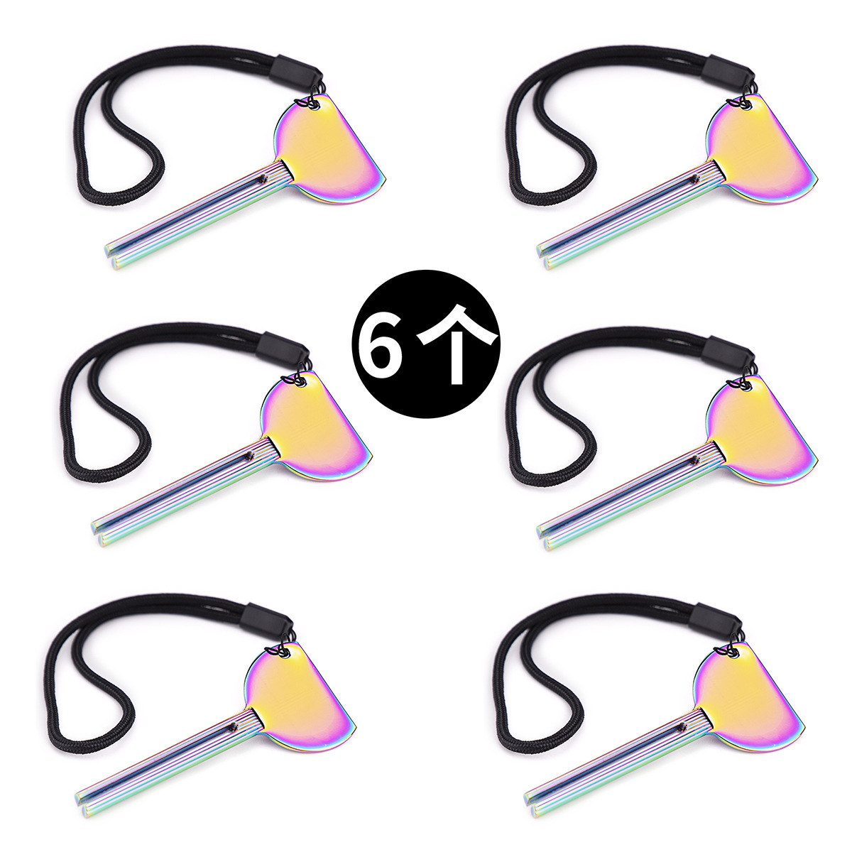 컬러풀한 크림 압착기 6개 팩