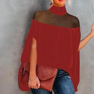 L 62137 Off Shoulder Batwing Top ¶�������� ���R�d�W���羳��