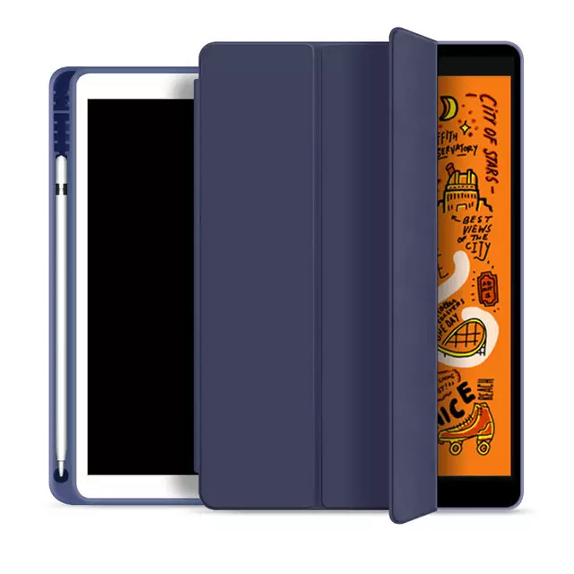 Funda protectora ipad10.2 aplicable con ranura para bolígrafo ipad9.7 tri-fold Funda de cuero iPadpro11 funda protectora