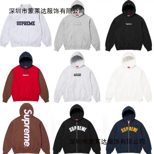 �߰汾supreme25SS ����HOODED SWEATSHIRT ��LOGO�ӽqñ���l����