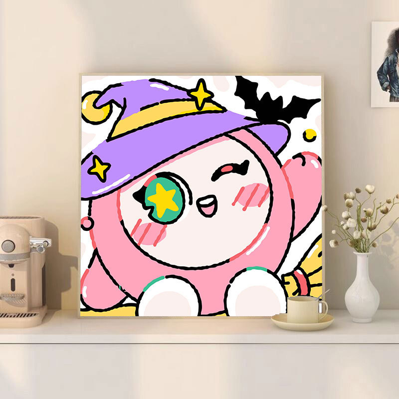 かわいいバターベアDIYデジタル油絵漫画手描きぬりえ装飾画夜市屋台手作り|undefined