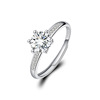 Fashionable classic adjustable wedding ring for beloved, light luxury style, one carat