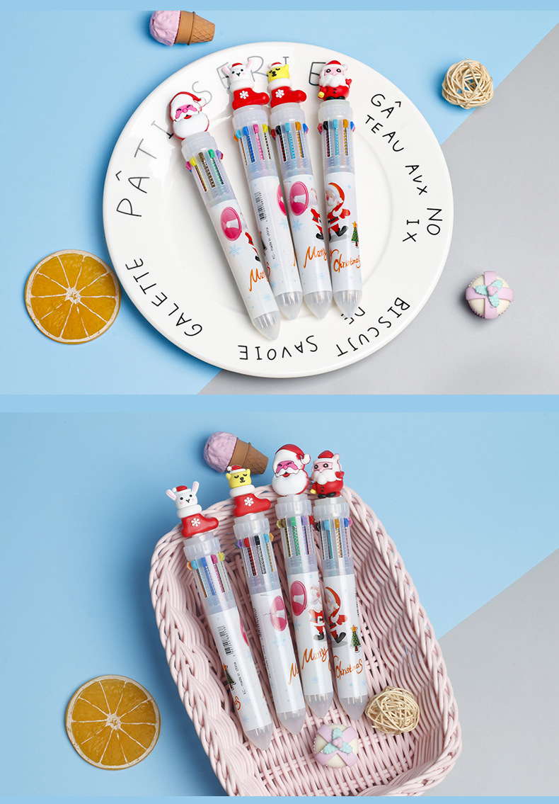 Cute Student Cartoon Multi-color Christmas Gift Ballpoint Pen 1 Piece display picture 1