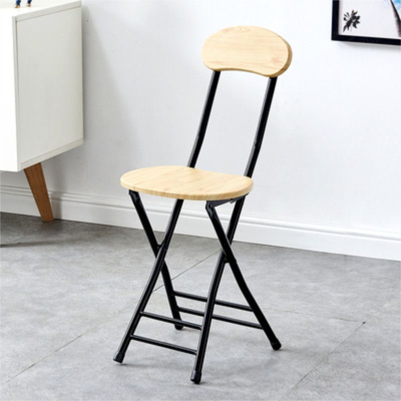 Taburete plegable silla de comedor doméstica taburete silla de respaldo silla de entrenamiento silla de dormitorio de estudiantes silla de computadora simple taburete redondo plegable