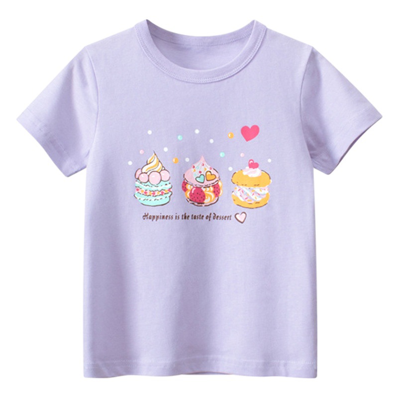 27 hogar estilo coreano ropa para niños Camiseta de manga corta para niños al por mayor 2024 verano nueva ropa de bebé niña un envío