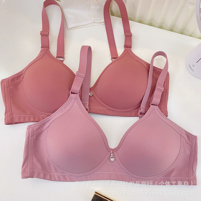 莹嫦 Breathable comfortable wireless bra, supporting underwear, plus size