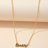 Small design fashionable necklace, accessory with letters, European style, internet celebrity, Korean style