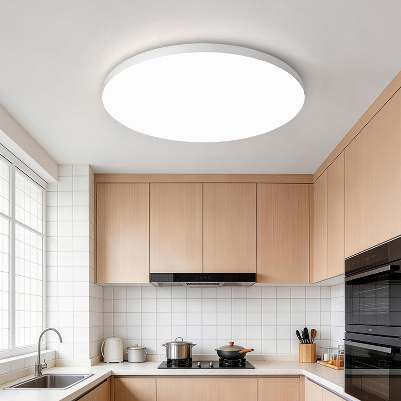 Tres lámparas de techo de seguridad sala de estar dormitorio habitación LED iluminación redonda decoración del hogar portal lámparas de balcón Zhongshan lámparas
