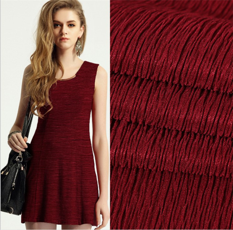 设计师专用 针织树皮皱褶皱布 青蛙压皱牛肚布 窗帘/服装布料面料