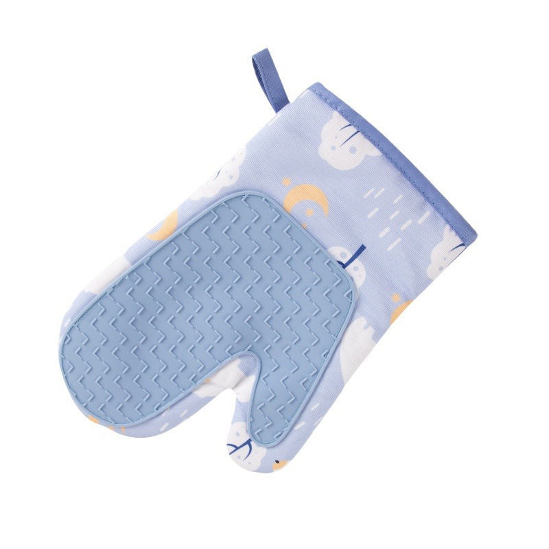 (2개) 아마존 모에 재미 부모-아이 북극곰 시리즈 실리콘 장갑 부모-아이 베이킹 주방 액세서리 오븐 단열 가구