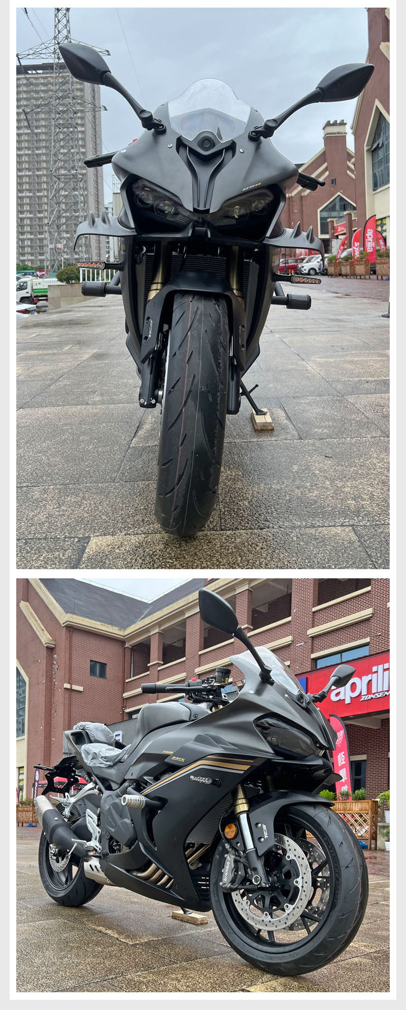Applicable to QJ Qianjiang competition 800 insurance drop-resistant bumper motorcycle one-word competitive bumper spring head modification accessories