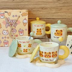 單品--創意黃油小熊杯子馬克杯高顏值陶瓷杯生日禮物送女生水杯