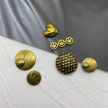 复古笑脸古铜色合金配件甜酷发饰手机壳DIY材料个性网红ins风饰品