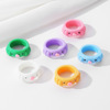 Acrylic resin, cartoon brand ring, frog, octopus, suitable for import, new collection, European style