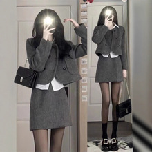 小香学院风套装连衣裙子女装初秋季2025新款高级感减龄搭配一整套