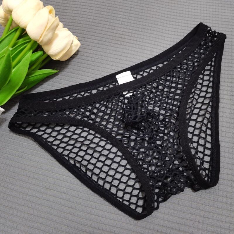 Men's underwear sexy coquettish men's nightclub fishnet briefs
