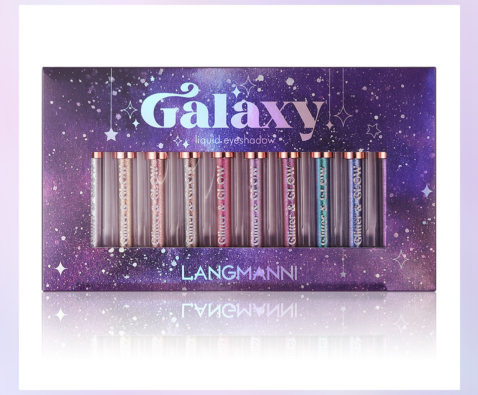 Langmanni Pearlescent Liquid Eyeshadow Ten-Color Single Pack Chameleon Pearlescent Eyeshadow Liquid undefined