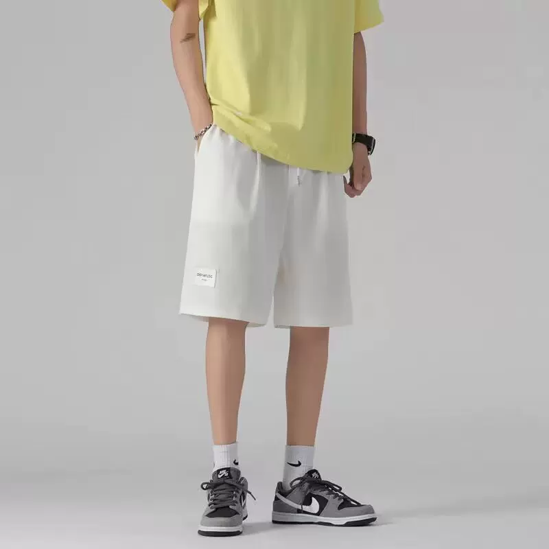 休闲短裤男2025夏季新款直筒宽松冰丝速干五分短裤潮牌篮球运动裤