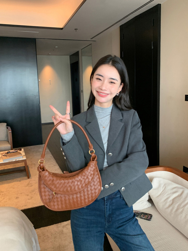 pusumede短款收腰西装外套女设计感气质压褶半身裙两件套通勤套装|undefined