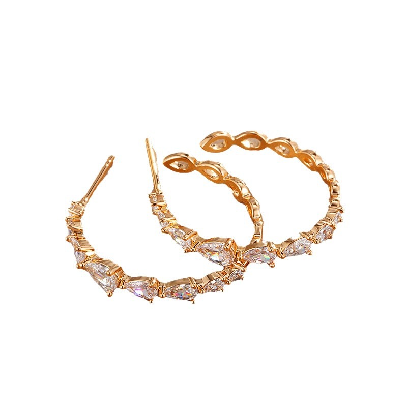 Pendientes de Aleación Xuping, Modernos, Estilo Minimalista, Versión Coreana, Pendientes en Forma de C para Mujer