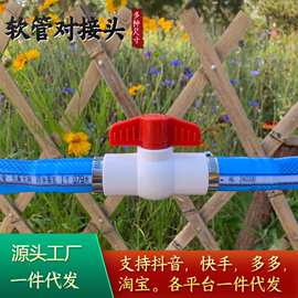 软管对接带开关阀门水管连接大口径4分6分寸管球阀接一件代发螺纹