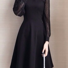 胖妹妹裙显瘦秋装女0子20251斤胖mm连衣裙长袖新款大码女装9遮肉