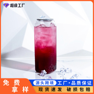 Coke beer cans plastic bottle transparent food grade PET juice bubble beverage plastic bottle factory direct supply
