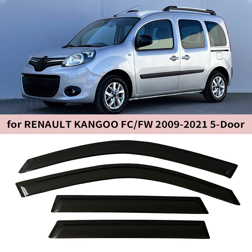 Renault Renault Kangoo 5-DOOR 2009-2021 Weather Shield Side Window Deflectors (Rain shield) - for-renault-kangoo-5-door-2009-20214pcs