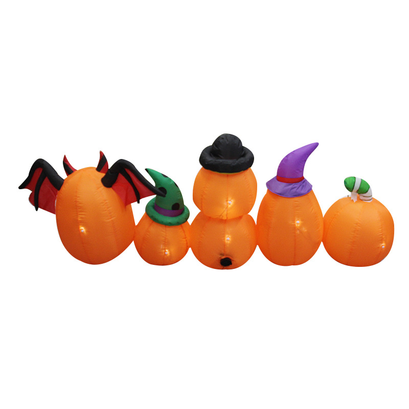 萬(wàn)圣節(jié)南瓜led燈家族模型 發(fā)光戶(hù)外庭院擺件南瓜氣模