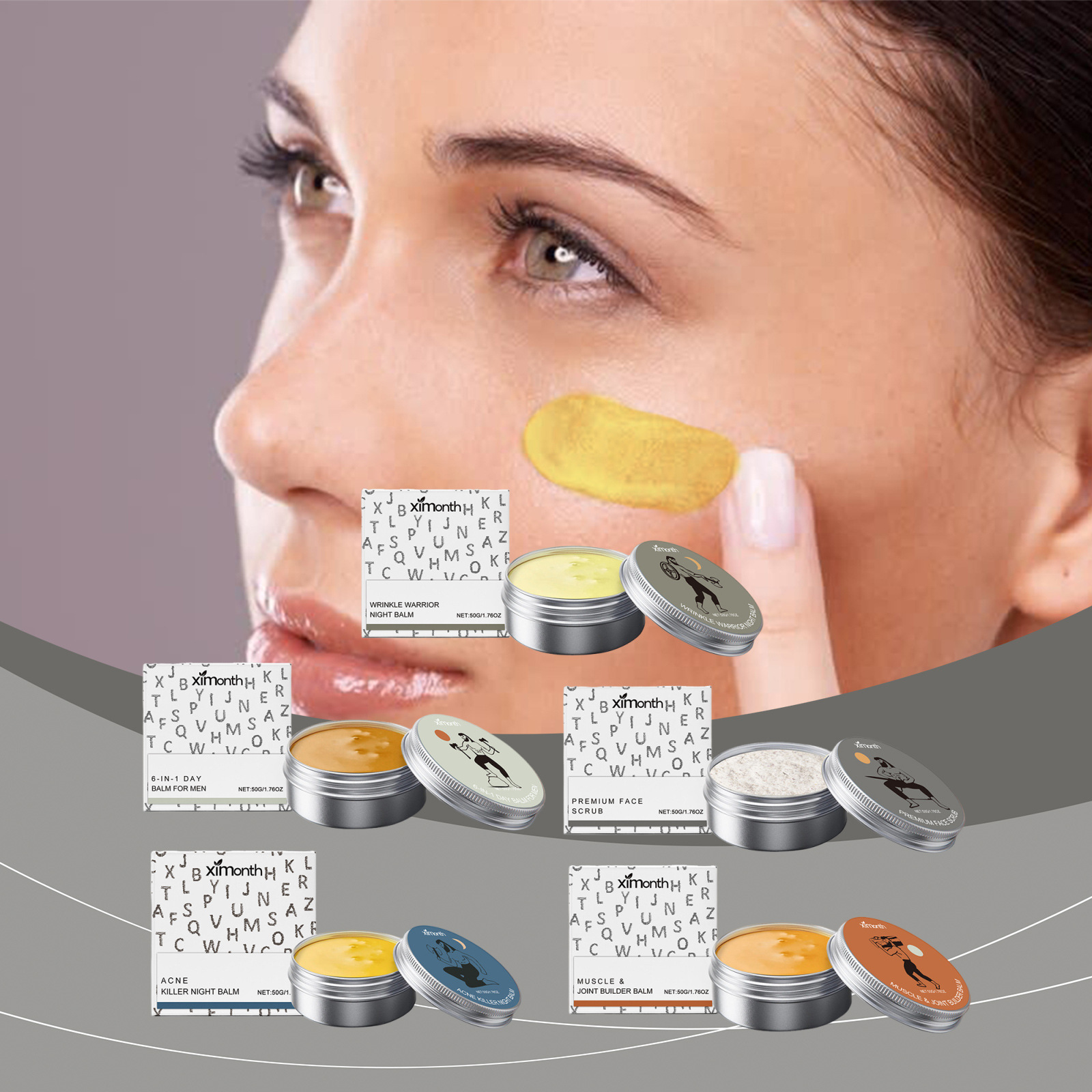 Ximonth Facial and Body Care Series Moisturizing, Smoothing, and Rejuvenating Daily Care Joint Massage