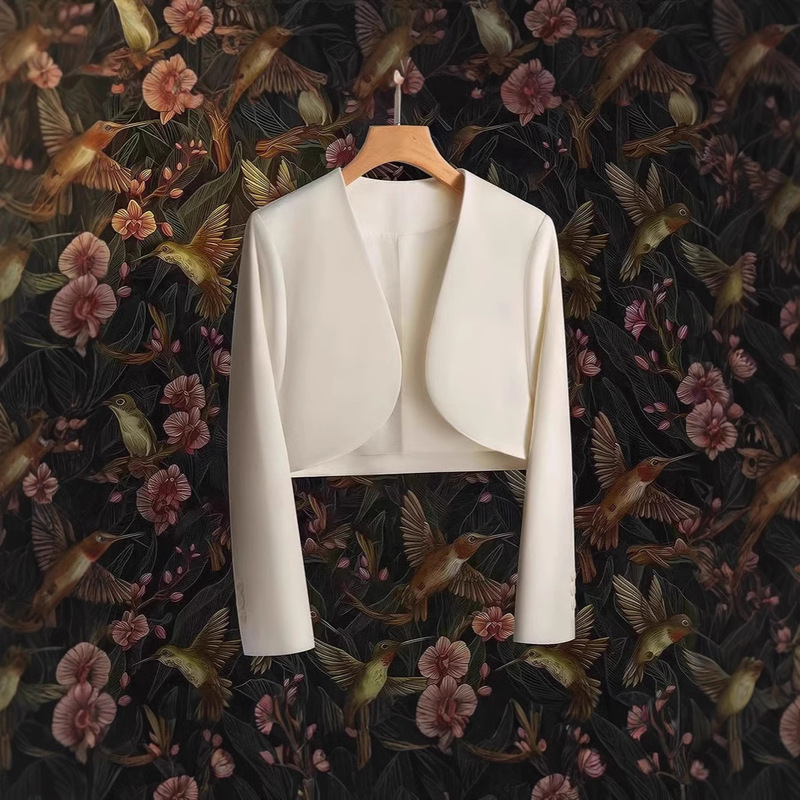 2026 Young Girl Style Trendy Age-Reducing Blazer Elegant Solid Color Slim-Fit Jacket Spring Fashion Sweet Top for Women