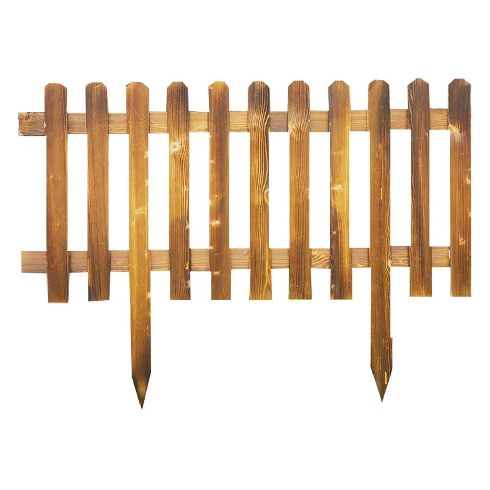 Обугленный антикоррозионный деревянный забор Открытый Двор Сад газон забор сад небольшой забор твердый деревянный забор