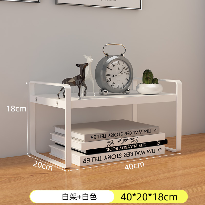 Impresora de escritorio estante de escritorio de oficina creativo estante de almacenamiento de doble capa multifuncional soporte de copia de aguja